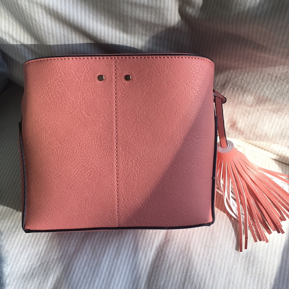 Coral crossbody purse
